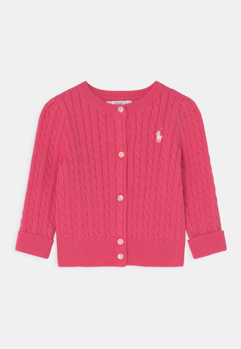 Polo Ralph Lauren MINI CABLE COTTON CARDIGAN - Casaco de malha - hot pink