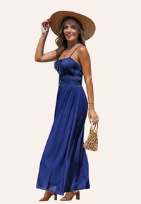 Cupshe ENCHANTING WITH SMOCKED WAIST - Robe longue - dark blue