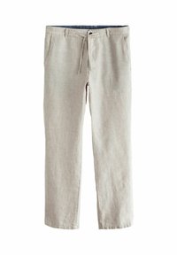 REGULAR FIT LINEN DRAWSTRING - Püksid - light grey