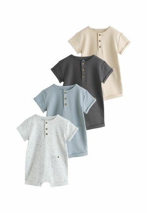 REGULAR FIT - GRANDAD BUTTON NECK ROMPERS 4 PACK  . - Overal - grey