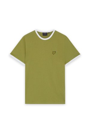 Lyle & Scott, SS RINGER - T-shirt basic - shrub green  white