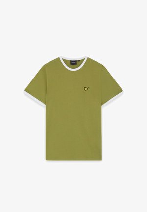 Lyle & Scott, SS RINGER - T-shirt basic - shrub green white