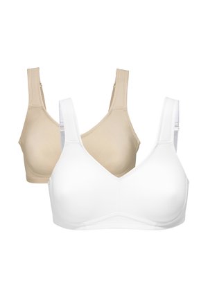 INGRID MOULDED SOFT WIDE PADDED SHOULDER STRAPS 2-PACK - Push-up BH - beige /white