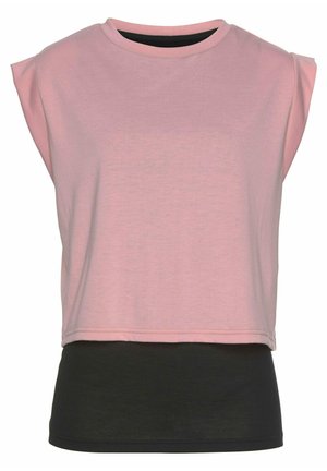 T-Shirt print - rosa schwarz