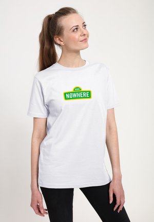 POP CREATURE NOWHERE - Camiseta estampada - white