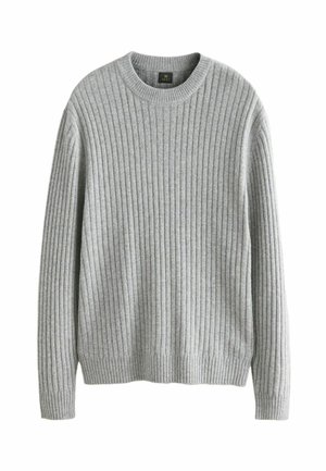 REGULAR FIT BLEND TEXTURED CREW - Neule - grey