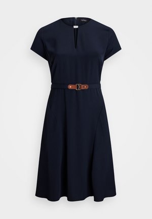 Lauren Ralph Lauren Woman BELTED GEORGETTE DRESS - Jurk - lighthouse navy
