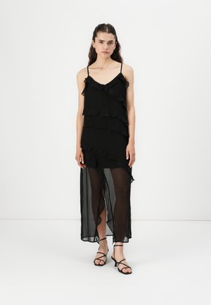 ONLSINE LIFE STRAP FRILL LONG DRESS - Cocktail dress / Party dress - black