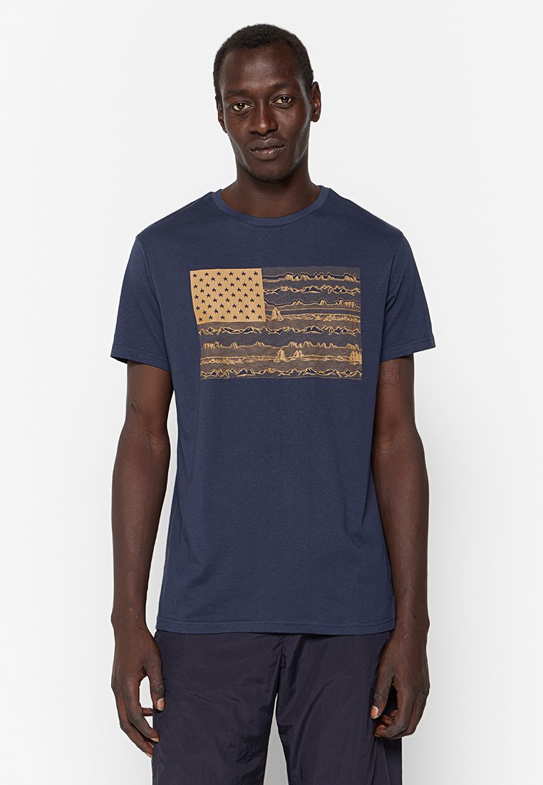 Jeep T-shirt print donkerblauw