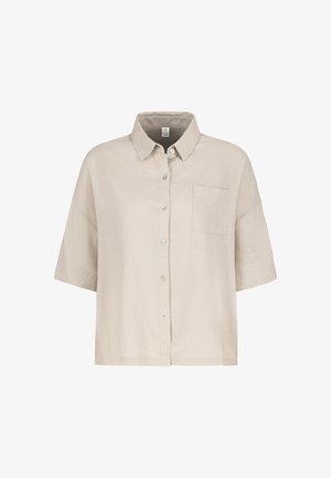 Eight 2 Nine, RUNDHALSAUSSCHNITT KNOPFLEISTE BRUSTTASCHE - Overhemdblouse - light-beige