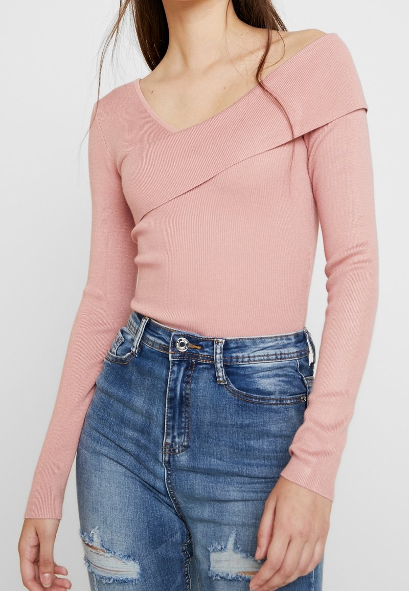 Missguided Stickad tröja - pink
