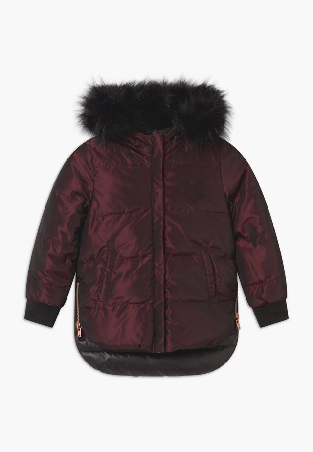 REVERSIBLE SHINY HOODED - Veste d'hiver - noir/prune