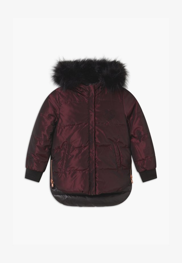 REVERSIBLE SHINY HOODED - Veste d'hiver - noir/prune