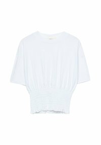 WITH GATHERED - Majica kratkih rukava s printom - white
