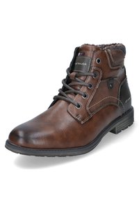 TOM TAILOR Bottines à lacets - braun cognac