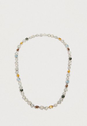 MIXED STONES NECKLACE - Náhrdelník - white/silver-coloured/multi-coloured