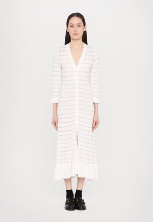 ROBE MIDI ENCOLURE FRILL - Päevakleit - ecru
