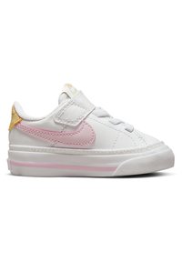 Nike Sportswear COURT LEGACY - Tenisice - white/pink foam/sesame honeydew