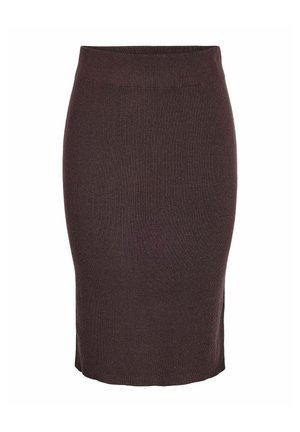 Noisy May, KNITTED SKIRT NMSHYLO - Jupe crayon - coffee bean