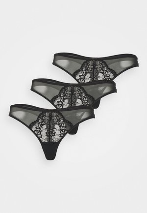 SEXY DEMI THONG 3 PACK - Stringit - black