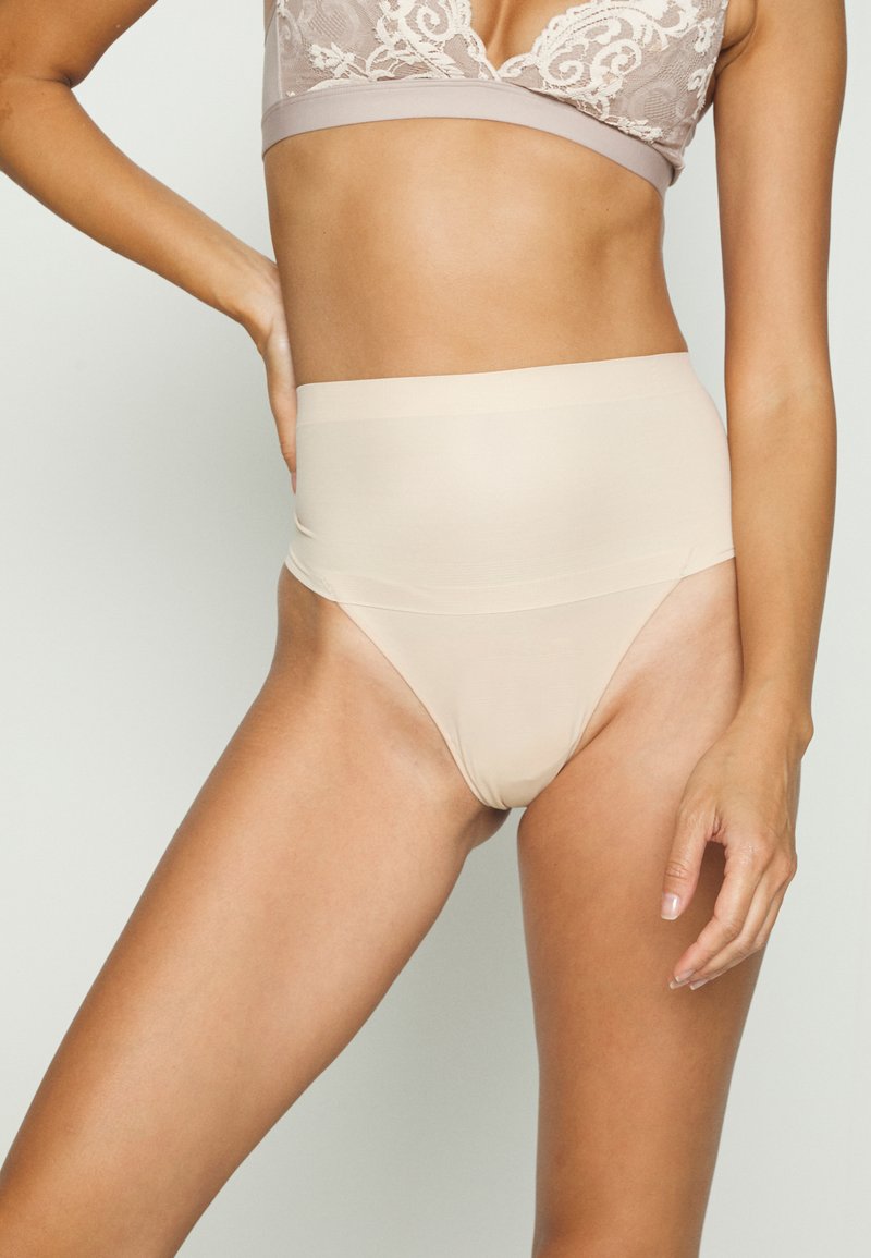 Wolbar Mutanda Donna WB151 Slip Vita Alta Beige - Confezione Da 1 Pezzo, Cotone Elastico, Taglia L