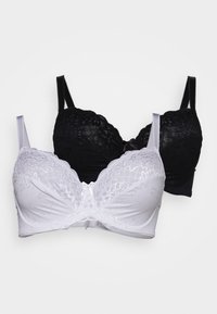 LASCANA - PETITE FLEUR WIRE BRA 2 PACK - Modrček s kostjo - schwarz + weiß Miniaturna slika 1