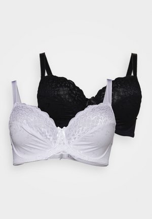 PETITE FLEUR WIRE BRA 2 PACK - Soutien-gorge à armatures - schwarz + weiß