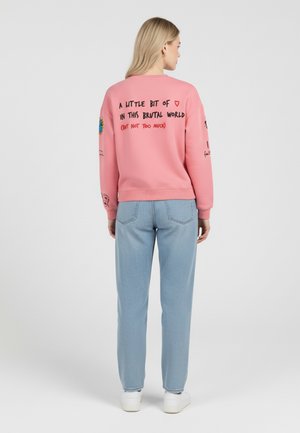 TATTOO BRUTAL EMBROIDERY UNISEX - Sweatshirt - pink