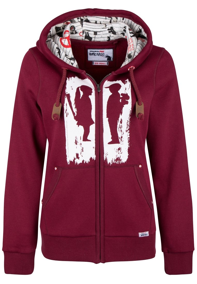 Homebase Sweater met rits bordeauxrood