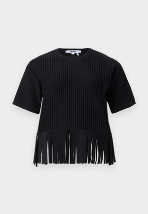 DKNY, FRINGE SWEATER  - Džemper - black