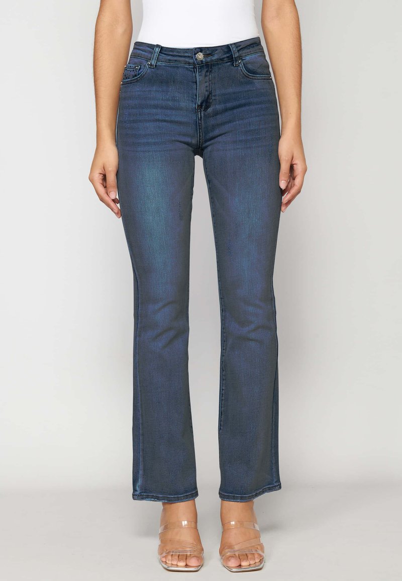 Koroshi Traperice krojene za nošenje s čizmama - azul osc   dark blue