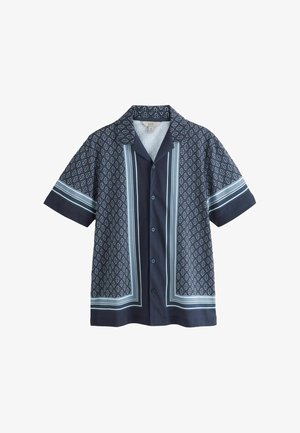 Next, REGULAR FIT - JERSEY GEOMETRIC PRINT SHIRT - Pluus - navy