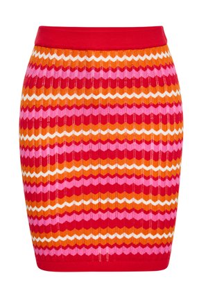 IZIA, IZIA ROCK - Pencil skirt - rot mehrfarbig
