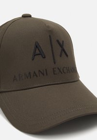 Armani Exchange BASEBALL UNISEX - Kapa - black olive/black