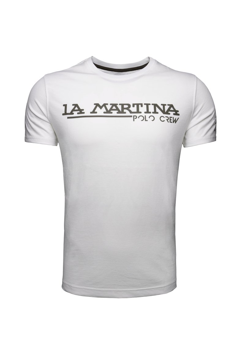 La Martina CREW NECK  - Camiseta estampada - off white xmrjs