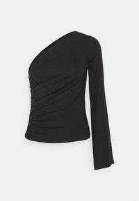 TENCEL ™ CARBON ONE SHOULDER LONGSLEEVE - Camiseta estampada - black