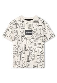 KARL LAGERFELD KIDS SHORT SLEEVES TEE - Apdrukāts T-krekls - milk