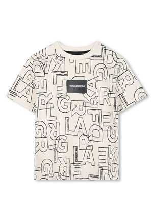 KARL LAGERFELD KIDS SHORT SLEEVES TEE - T-shirt imprimé - milk