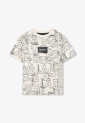 KARL LAGERFELD KIDS SHORT SLEEVES TEE - Μπλουζάκι με στάμπα - milk
