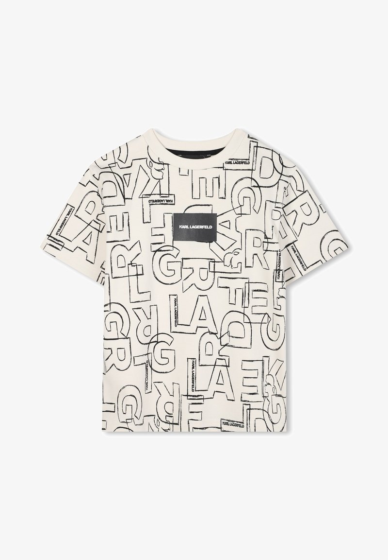 KARL LAGERFELD KIDS SHORT SLEEVES TEE - T-shirt estampada - milk