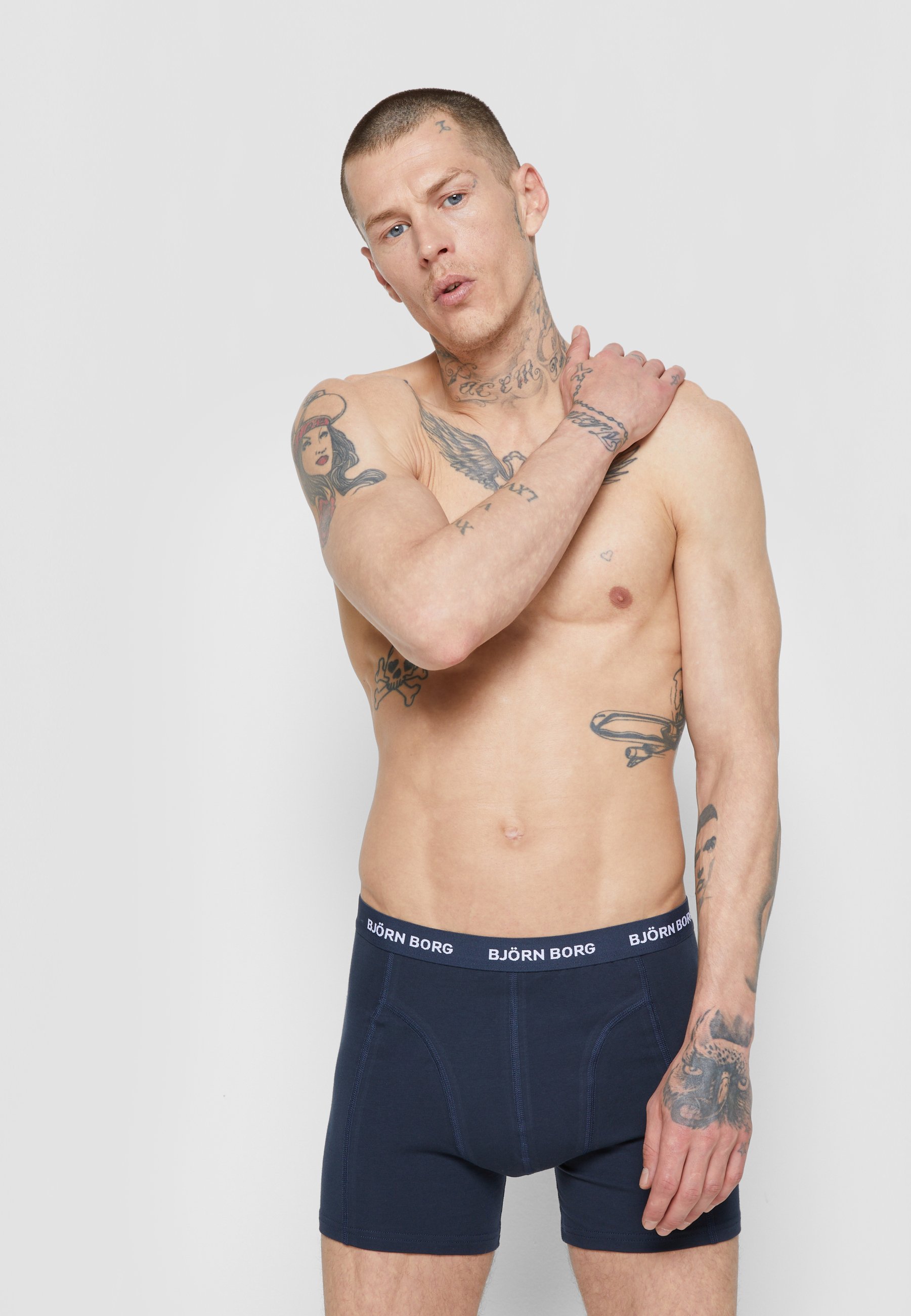 Björn Borg SOLID SAMMY 12 PACK - Onderbroeken - black/dark blue/mottled  grey/zwart - Zalando.nl