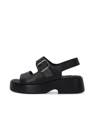 VENEZIA, HIGH HEELED SANDALS - Sandalen met plateauzool - black