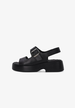 VENEZIA, HIGH HEELED SANDALS - Sandalen met plateauzool - black