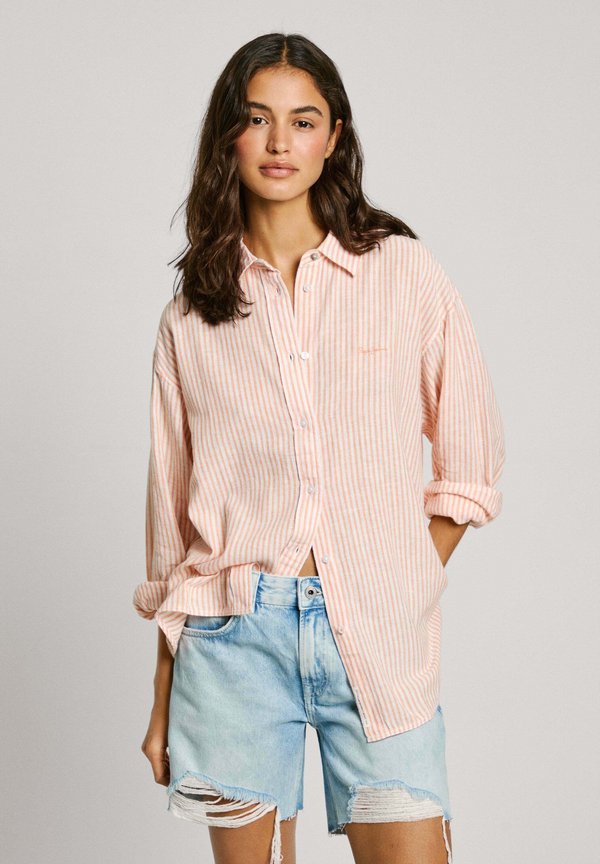 Hemdbluse - washed orange