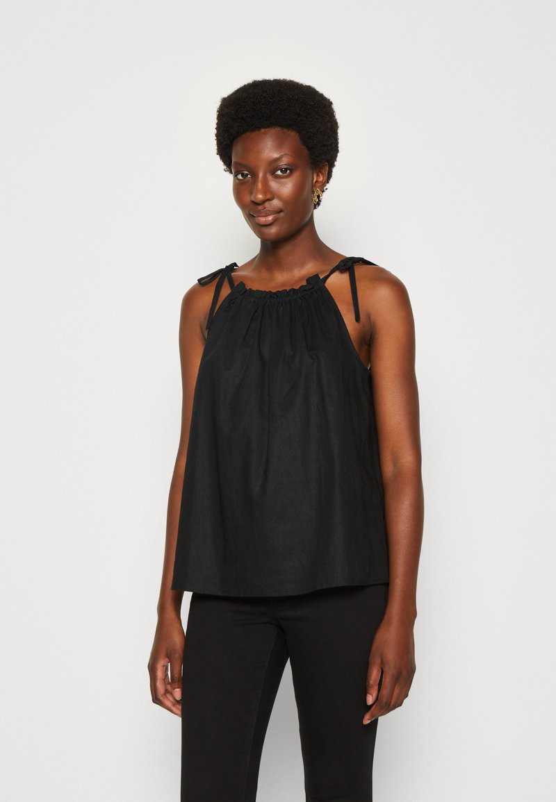 GAP HIGH NECK TIE STRAP TANK Top basic black/black Zalando.ie