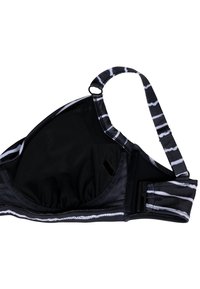 Zizzi PRINTED WITH UNDERWIRE - Bikinio viršutinė dalis - black white stripe