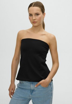 INSIDE, TOP BANDEAU PEPLUM - Top - black