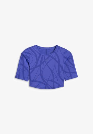 4F, 4F CROP-TOP TRENINGOWY SZYBKOSCHNĄCY DAMSKI - Sport T-shirt - blue
