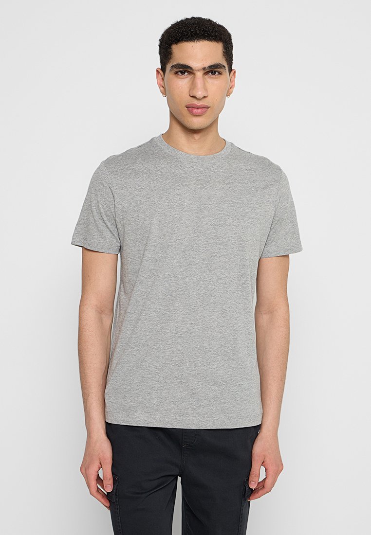 Mango T-shirt basic grijs