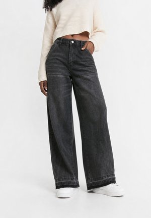Even&Odd by Zalando, LOW RISE - Wide leg - black denim